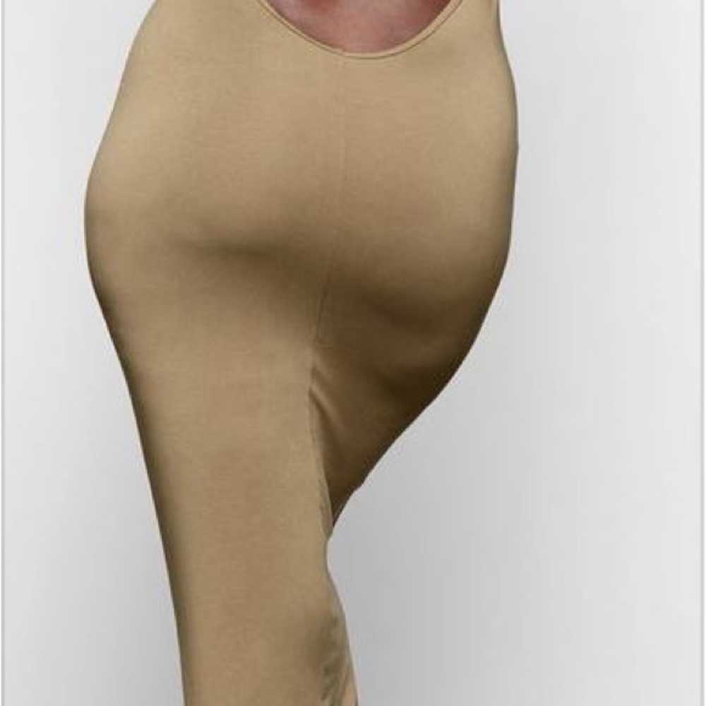 Skims Halter Low Back Dress , M, Khaki